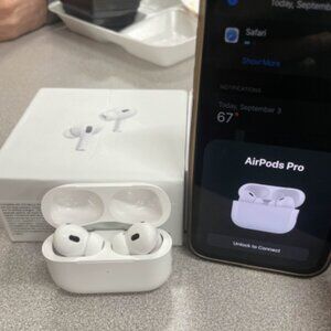 Apple AirPods Pro 2 , New, Authentic, MagSafe Case, Lighting Charging Cable